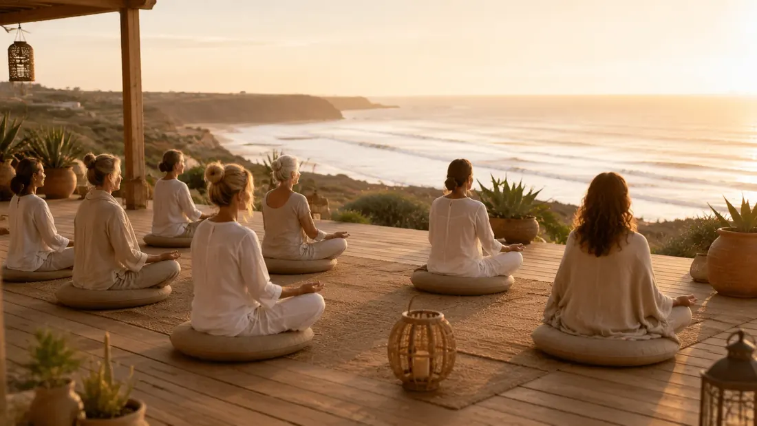 Yoga au lever du soleil